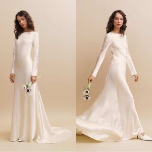 NWT | Reformation Adwen Bridal Silk Dress Size 10